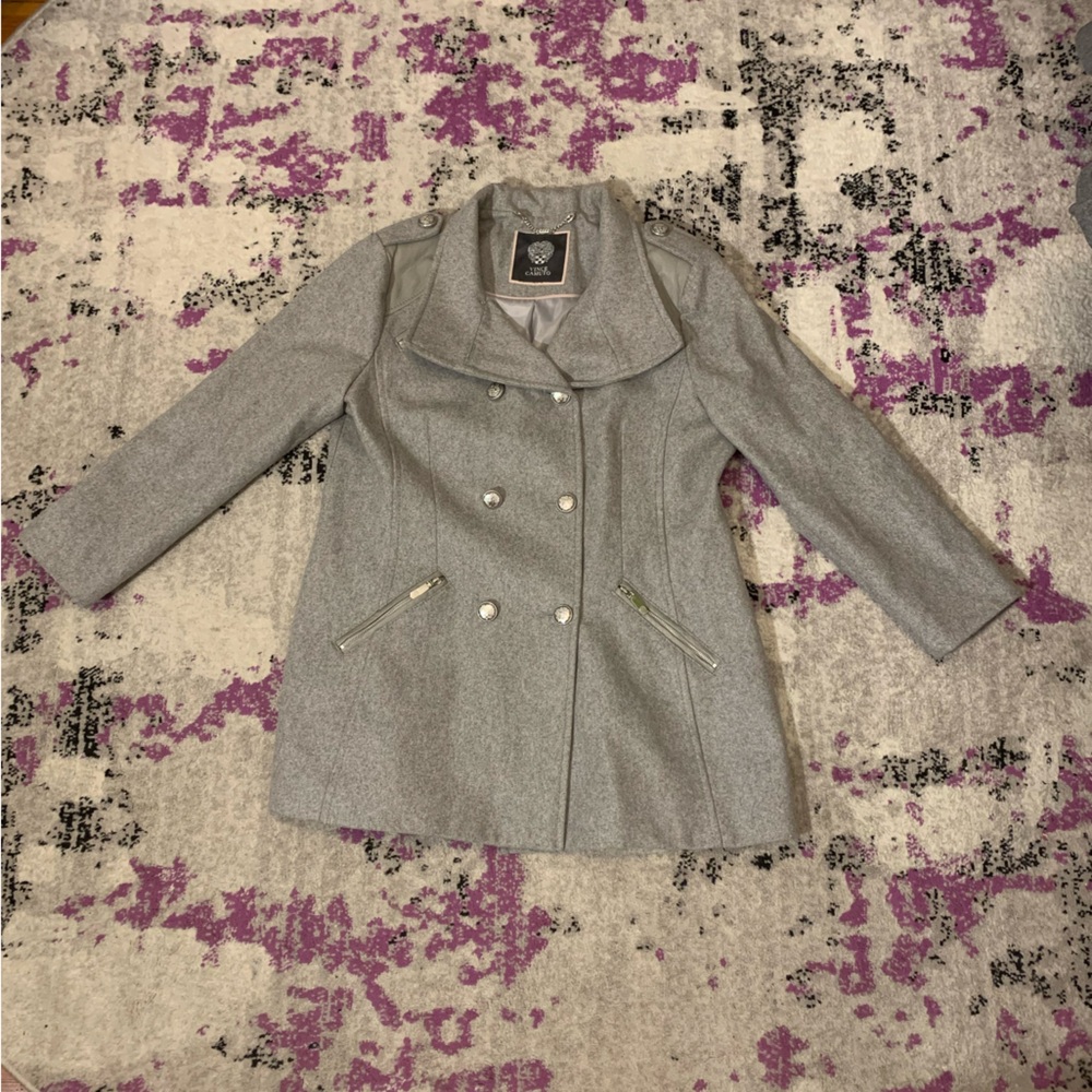 Vince Camuto wool blend gray pea coat!